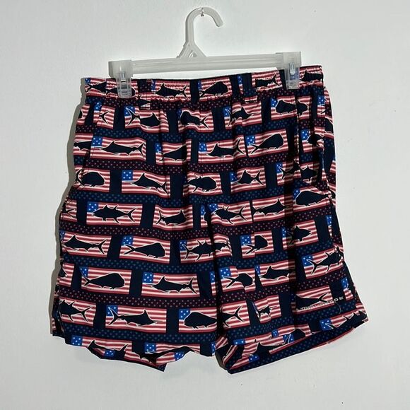 Columbia PFG Omni Shade Men's M Fish Pattern Swim Trunks Shorts 6" inseam - Picture 1 of 8